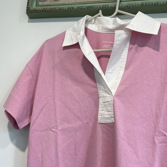 EVERLANE polo dress mini short sleeve women’s size small mauve new w tags casual - Picture 3 of 7